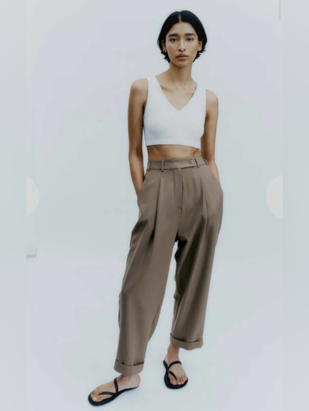 CORDERA TAILORING MASCULINE Wool Blend PANTS KHAKI one size